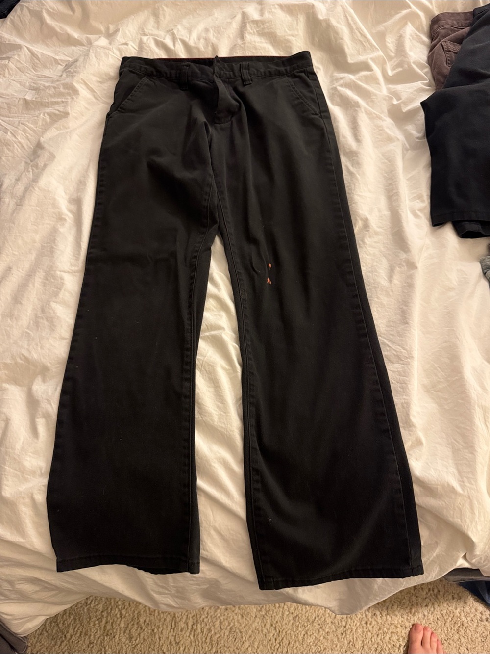 Active Ride Shop Men's Black Pants - Classic Straight Fit & stretch waist